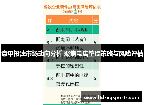 意甲投注市场动向分析 聚焦电店垫堤策略与风险评估